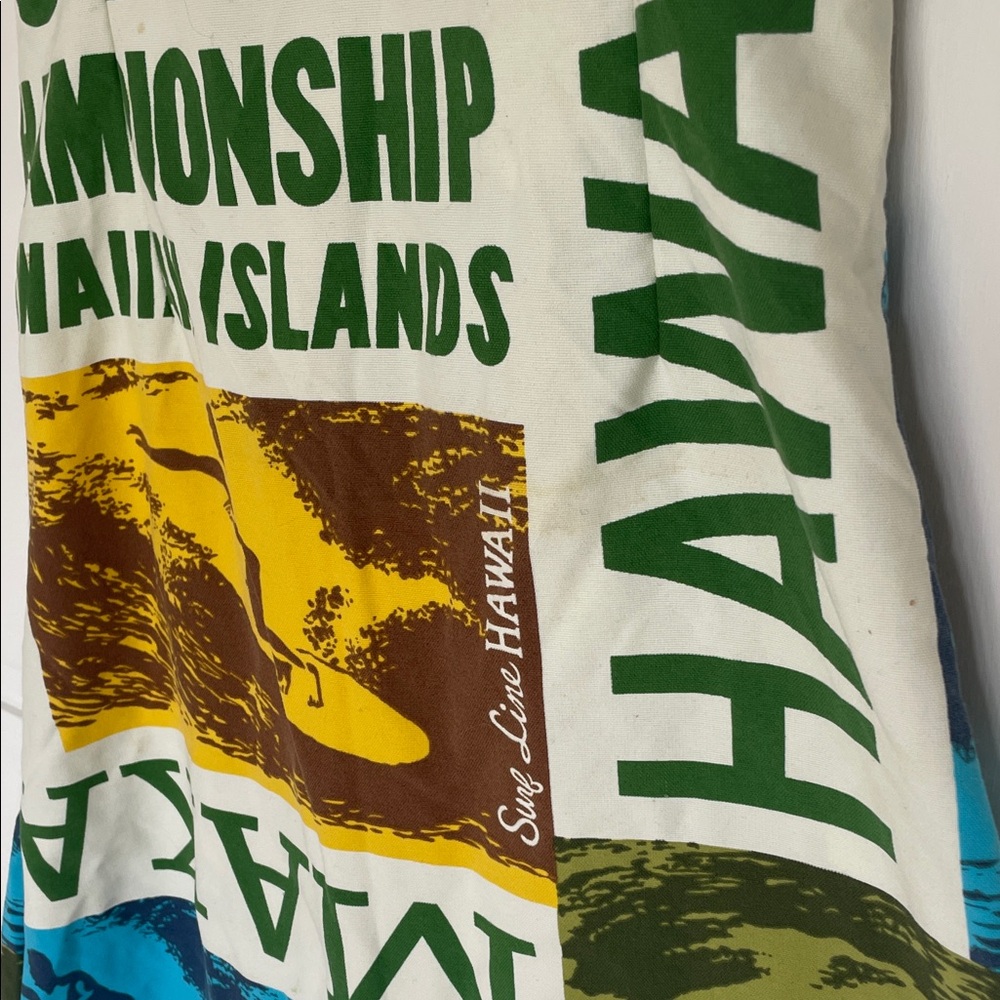 Vintage Surf Line Hawaii Graphic Halter Mini Dress SzXS - Picture 4 of 9